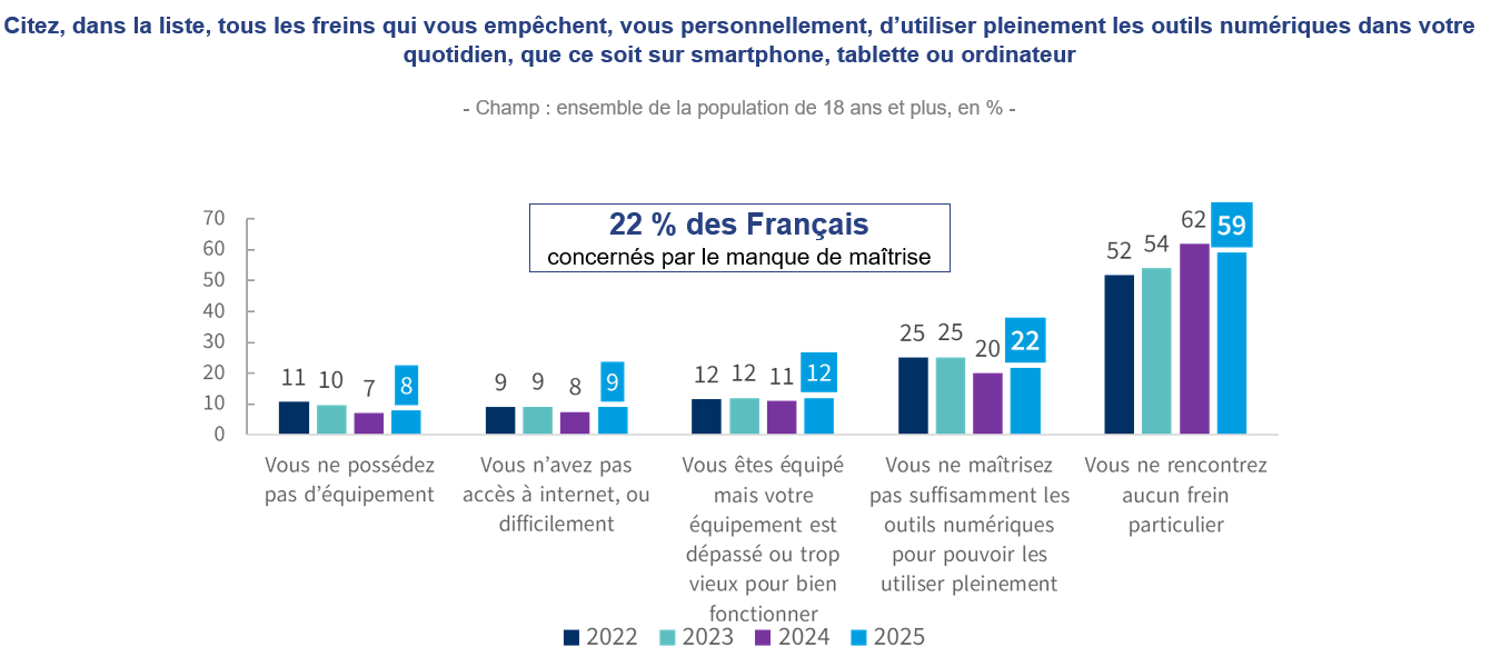 Freins à l'usage du numérique